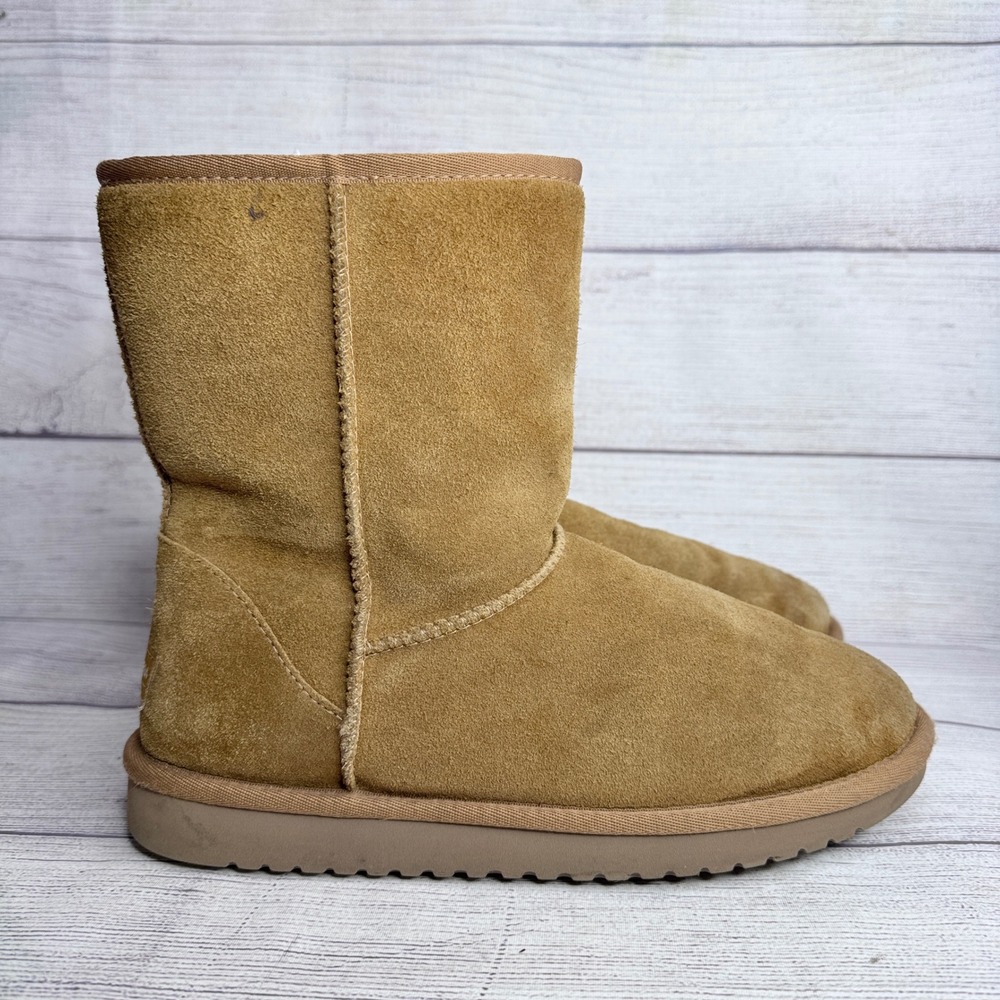 Koolaburra by UGG‎ Victoria Short Chestnut Suede Boots Womens 8 Tan 1017090